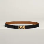 My H belt buckle & Reversible leather strap 24 mm - Image 2